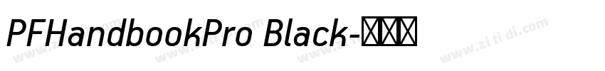 PFHandbookPro Black字体转换